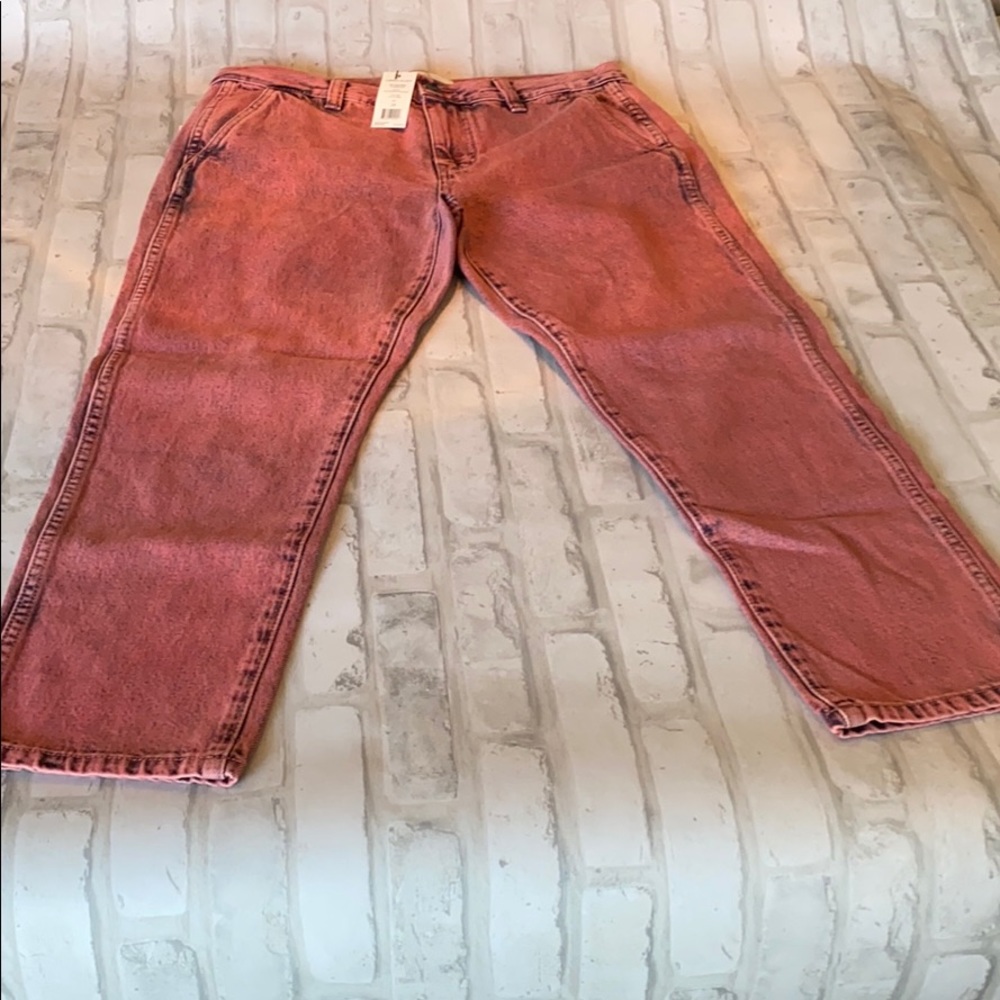 Current / Elliot Pink Acid Wash Jeans